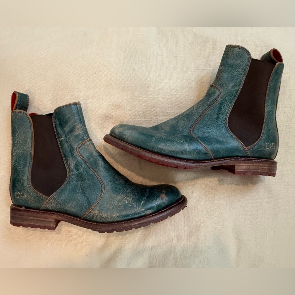 BED|STU Teal Leather Boots